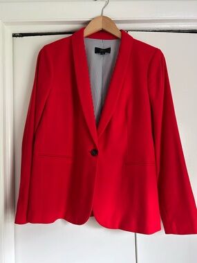 J Crew Women’s Red Single-Button Blazer